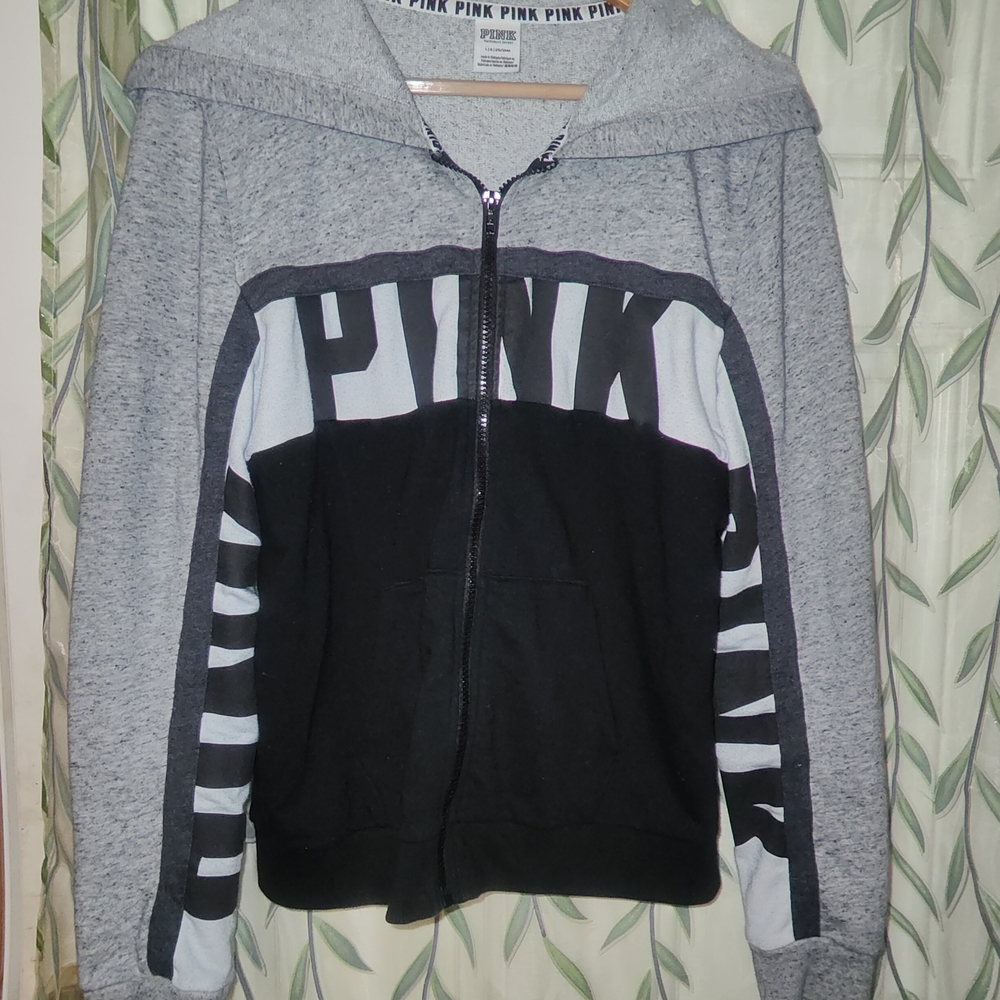 PINK Victoria's Secret Heathered Zip-Up Jacket